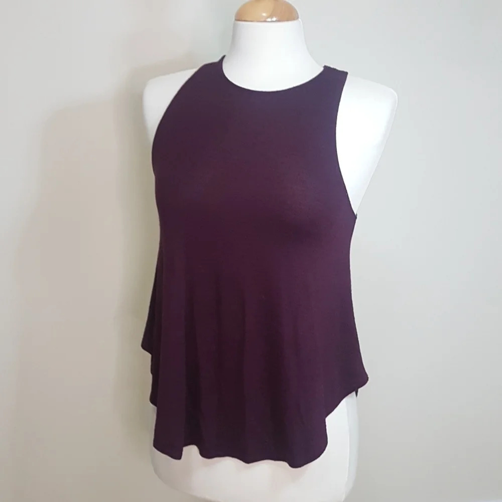 Wilred Free racer back hi/lo  curved hem tank top